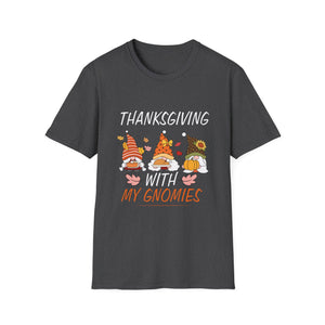 Thanksgiving With My Gnomies Fall Gnomes Funny Thanksgiving T-Shirt