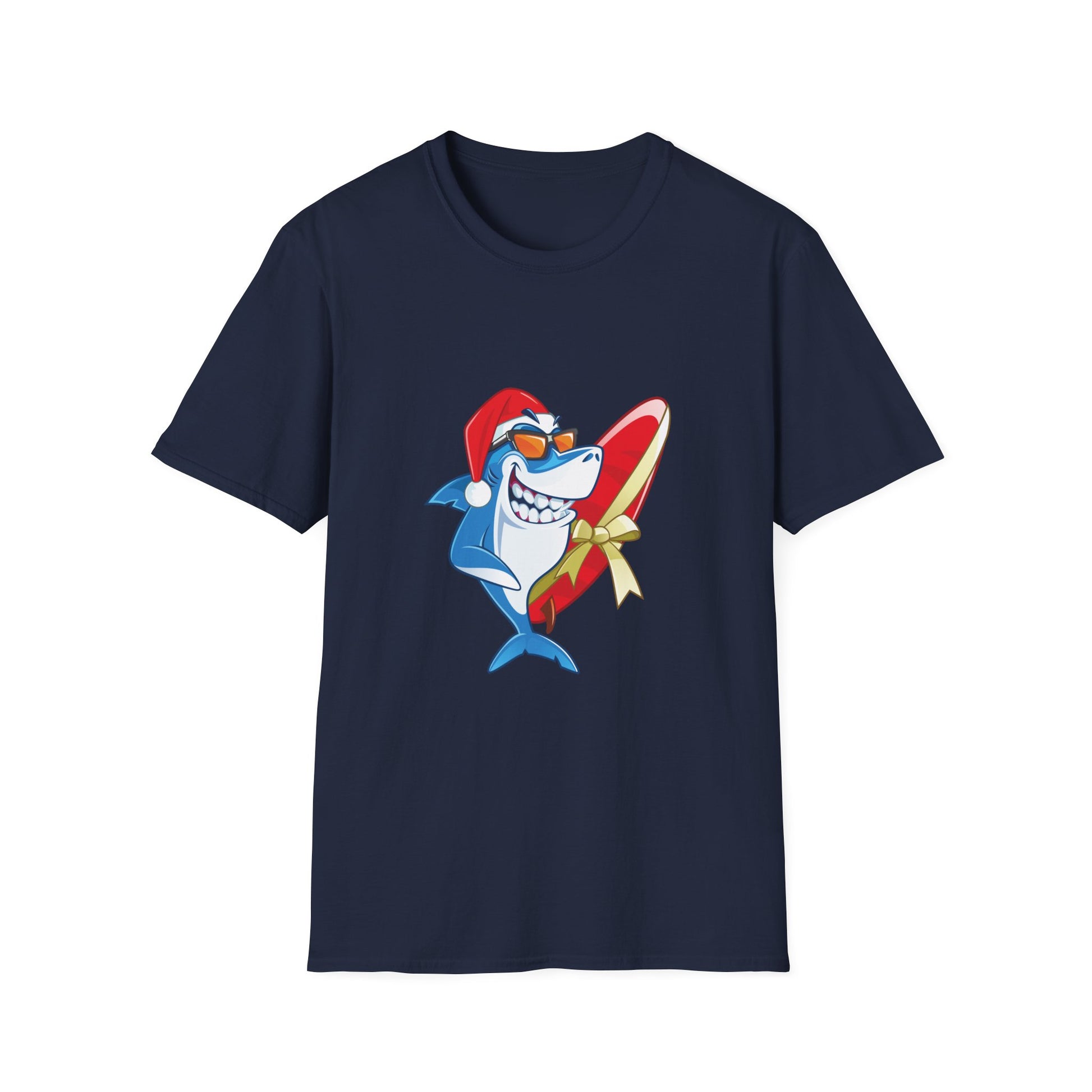 Christmas Surfing Shark T-Shirt