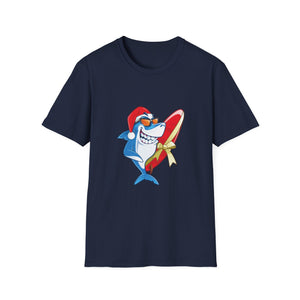 Christmas Surfing Shark T-Shirt