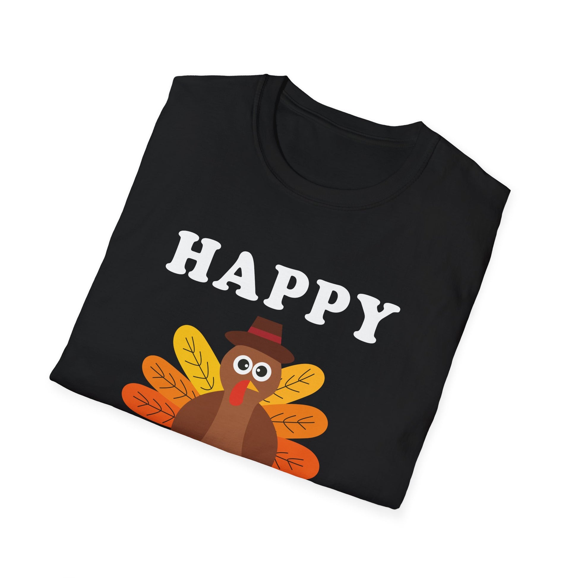 Happy Thanksgiving Turkey T-Shirt — Cute Holiday Tee for Family Gatherings  Unisex T-Shirt