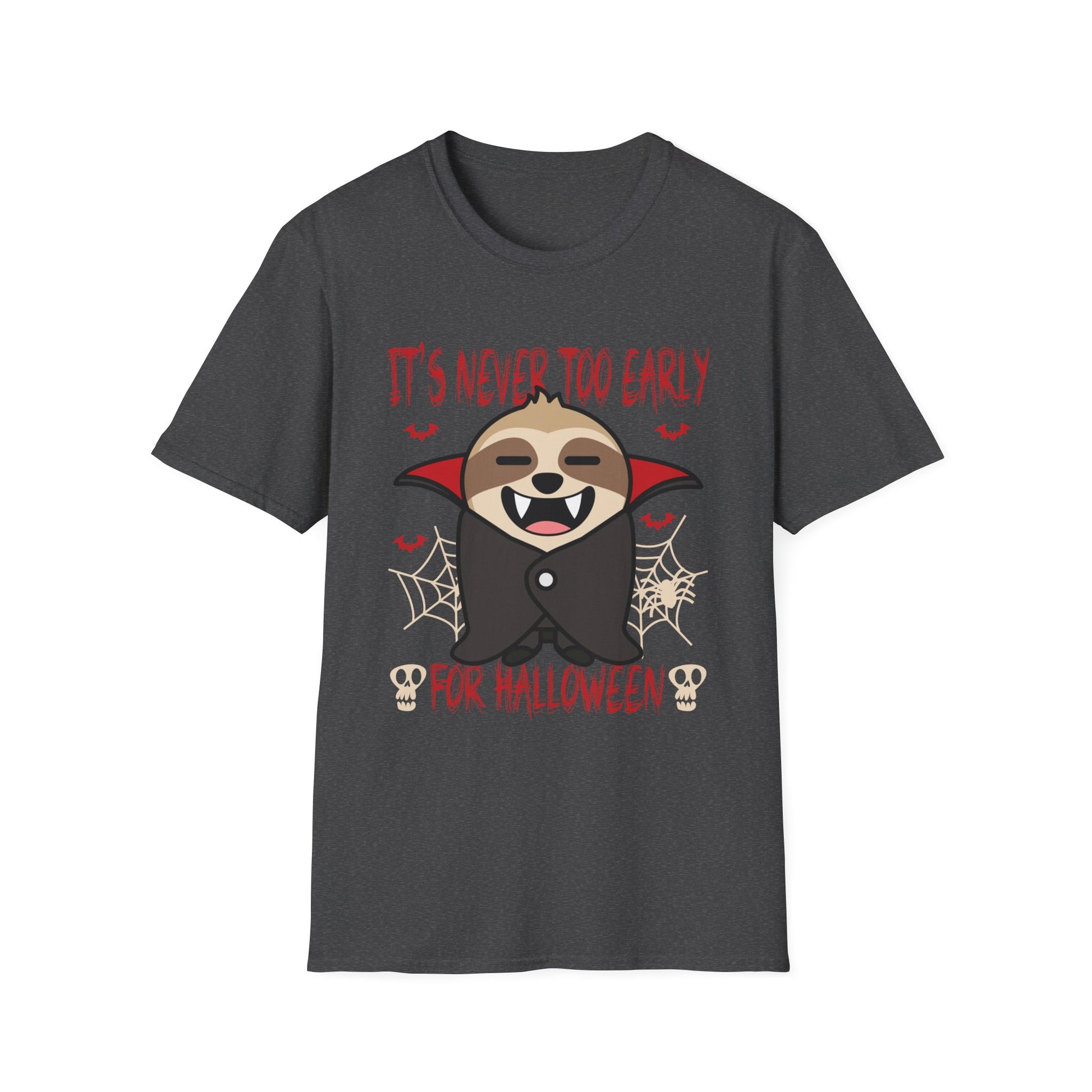 Sloth Vampire Halloween T-Shirt – "It's Never Too Early for Halloween"