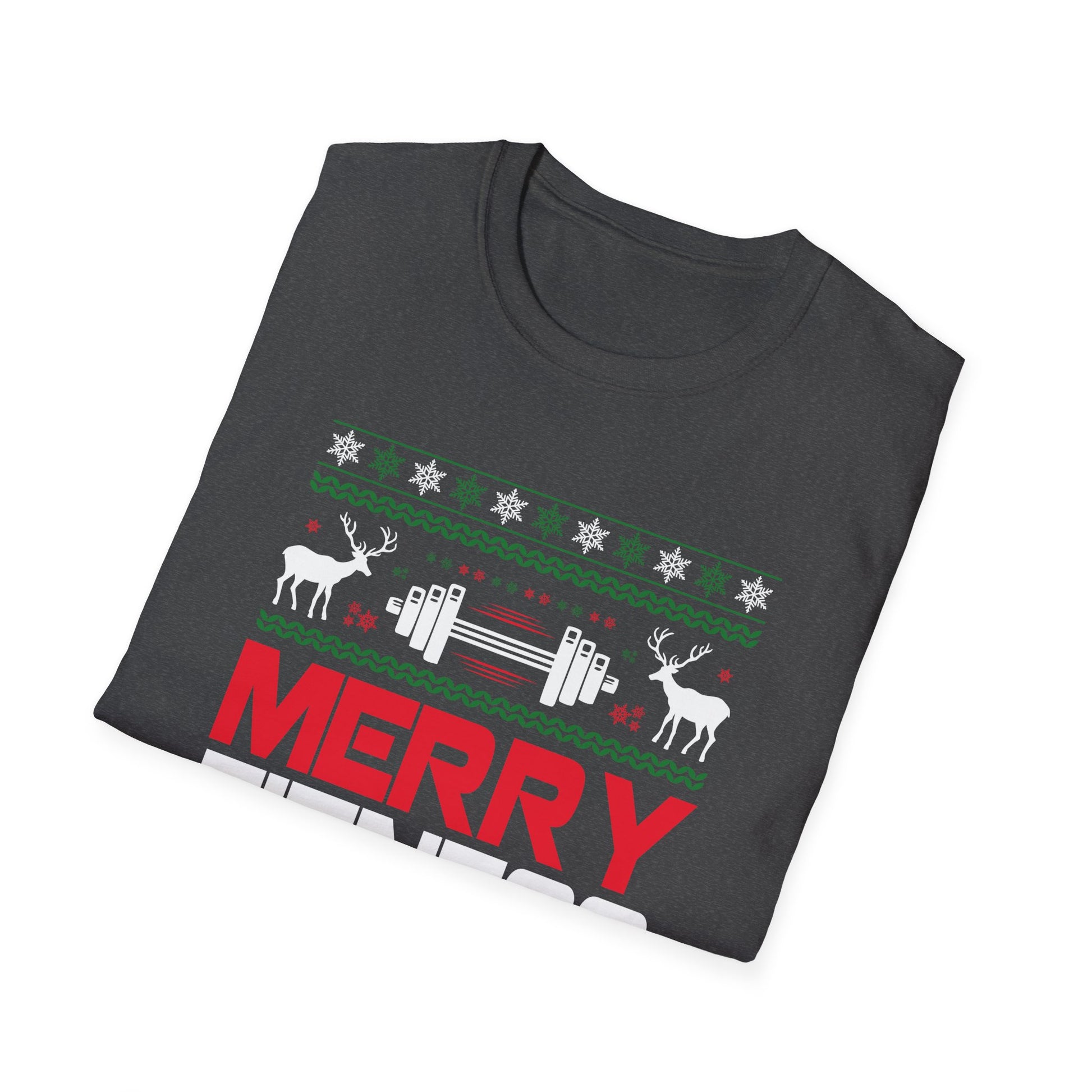 Christmas Gym Workout Ugly Christmas Merry Fitness Unisex T-Shirt