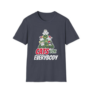Cats For Everybody Christmas Cat Funny Xmas Women Santa Unisex T-Shirt
