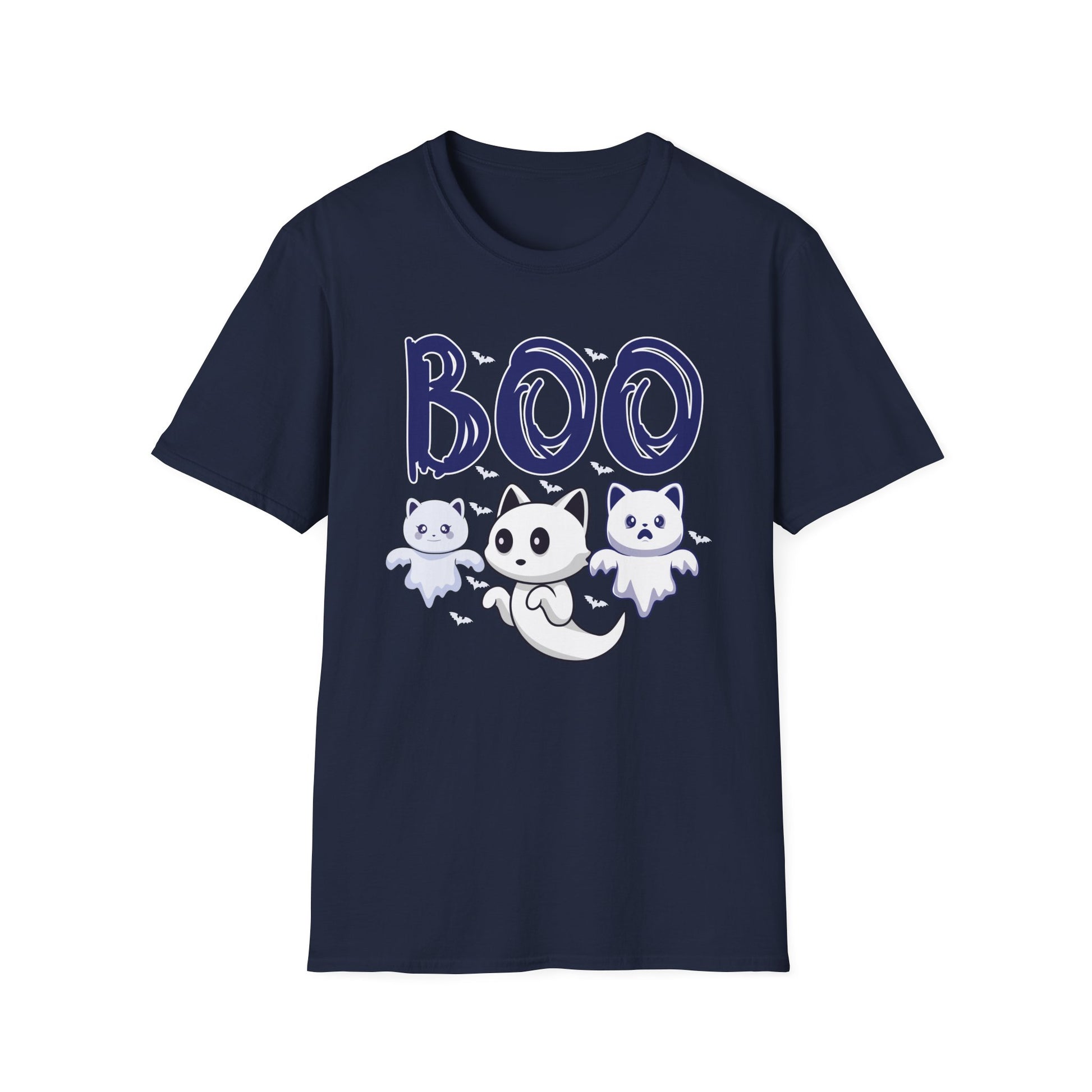 Boo Ghost Cats T-Shirt — Cute Halloween Kittens Graphic Tee