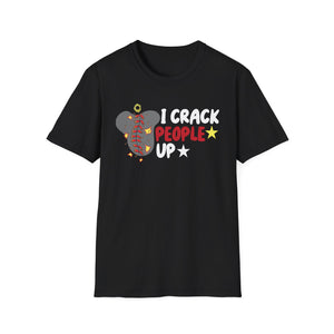 I Crack People Up T-Shirt — Funny Brain/Skull Comedy Graphic Tee