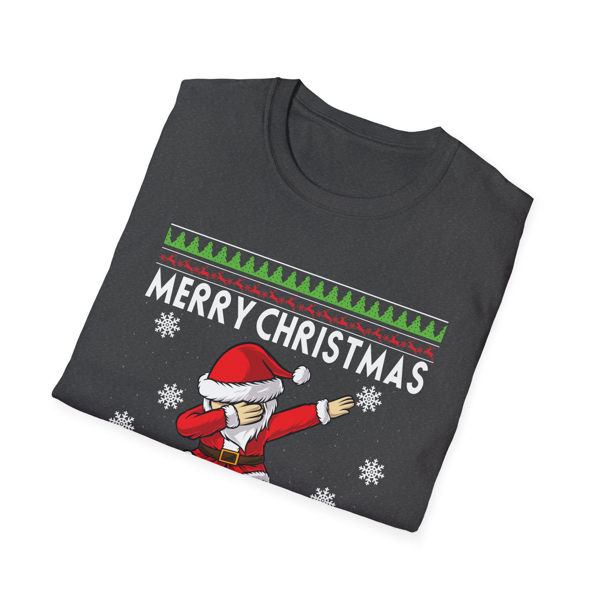 Santa Floss T-Shirt — Merry Christmas Dabbing Santa Holiday Tee