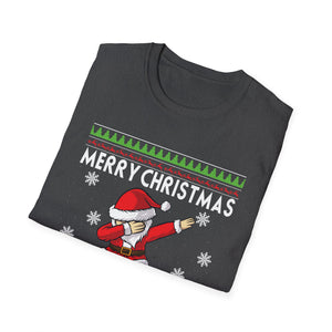 Santa Floss T-Shirt — Merry Christmas Dabbing Santa Holiday Tee