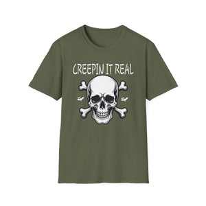 Creepin It Real_ Halloween Costume_ Halloween Pun TeeUnisex Softstyle T-Shirt