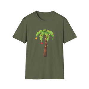 Palm Tree Ornament Graphic Tee — Tropical Holiday Palm Shirt