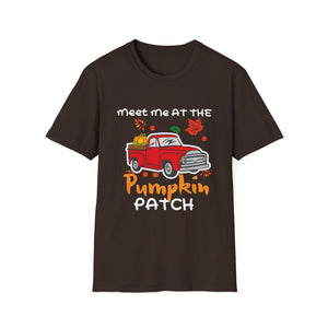 Meet Me at the Pumpkin Patch T-Shirt — Red Truck Fall Harvest Tee  Unisex T-Shirt