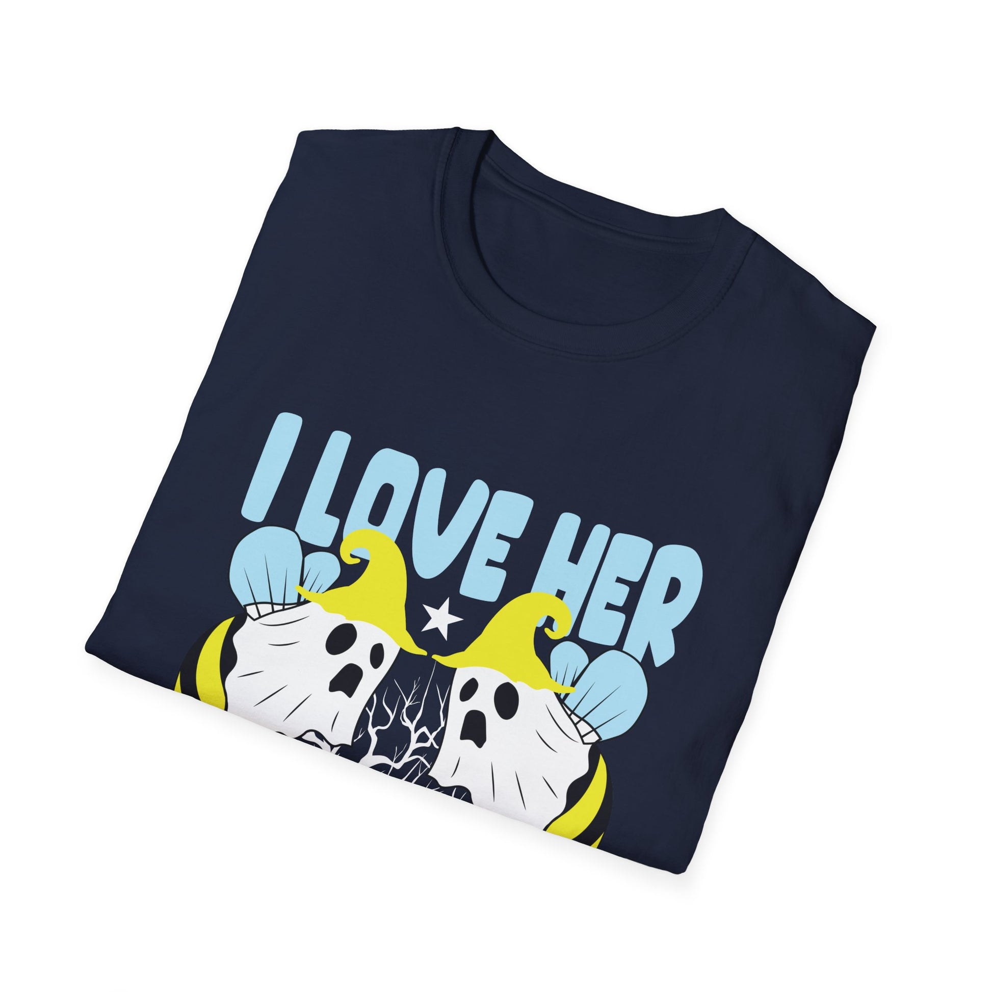I Love Her Boo Bees T-Shirt — Funny Halloween Ghost Bee Shirt