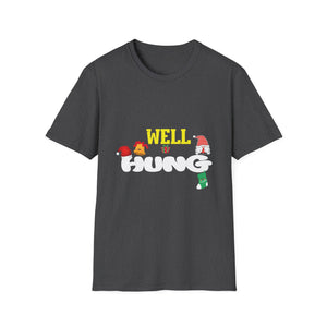Naughty Christmas_ Well Hung_ Inappropriate Christmas_ Ugly Unisex Softstyle T-Shirt
