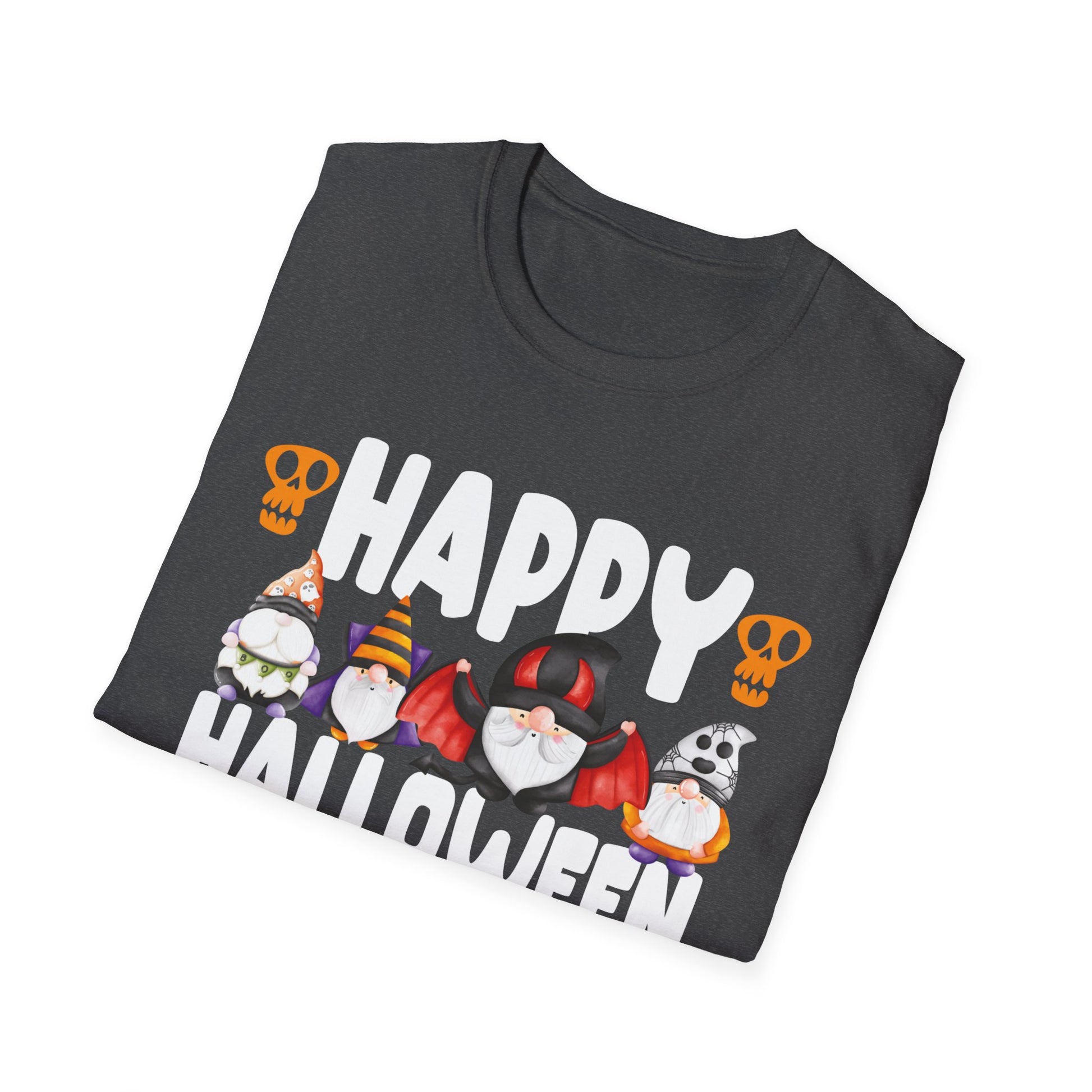 Halloween Gnome T-Shirt — "Happy Halloween" Cute Spooky Gnomes Tee