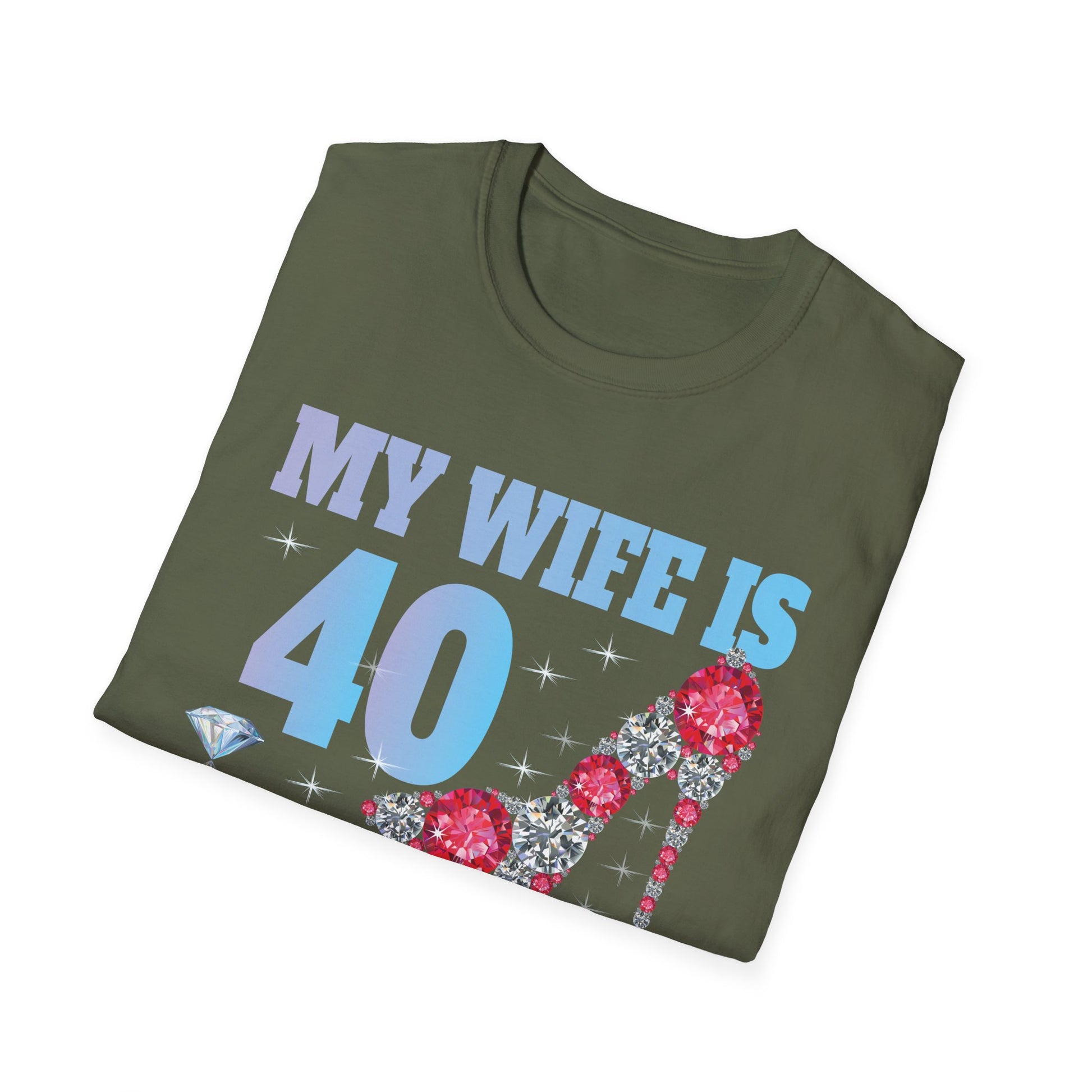My Wife Is 40 And Still Hot T-Shirt — 40th Birthday Gift Tee for Husband to Wife