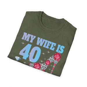My Wife Is 40 And Still Hot T-Shirt — 40th Birthday Gift Tee for Husband to Wife
