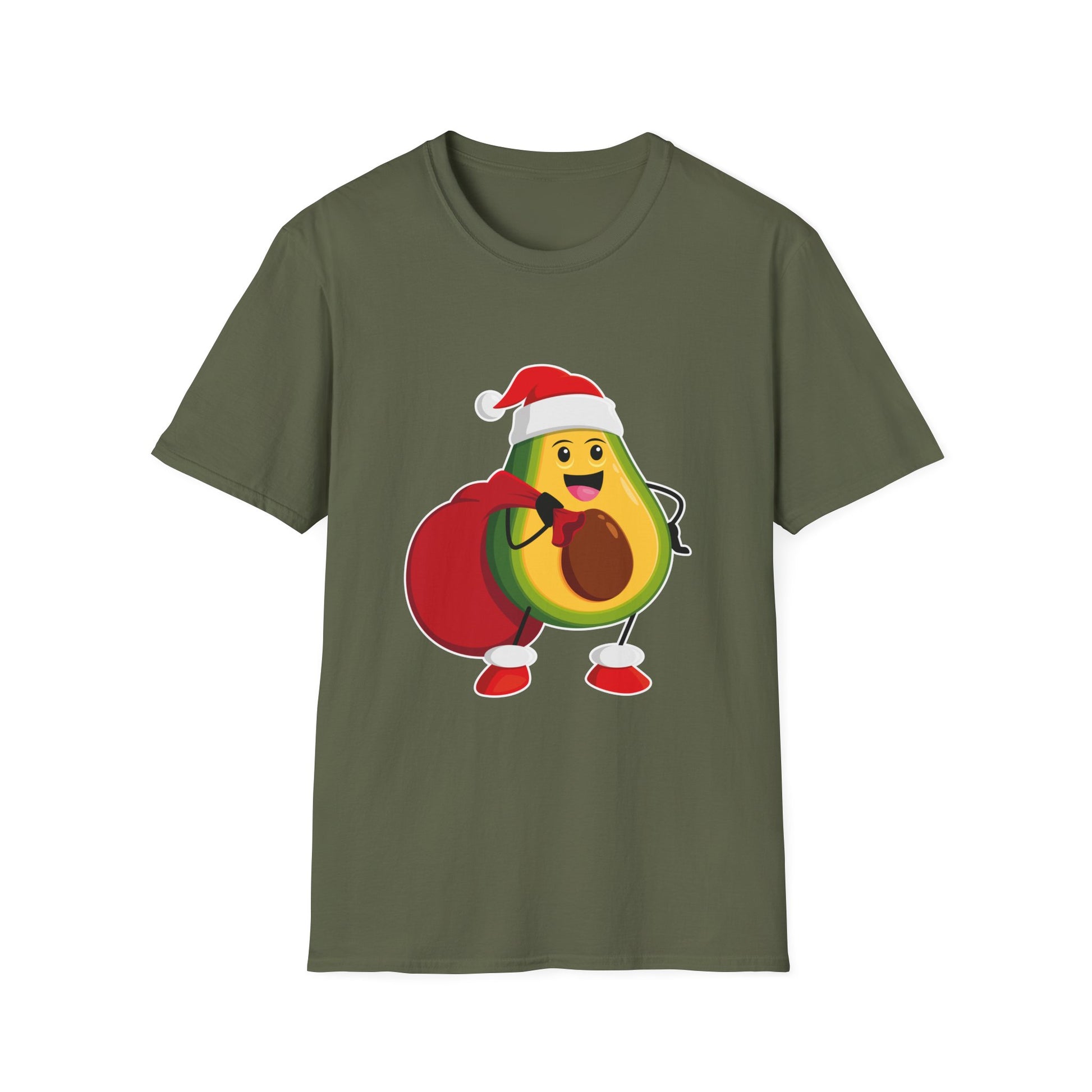 Christmas Avocado Santa Hat Christmas Avocado Unisex T-Shirt
