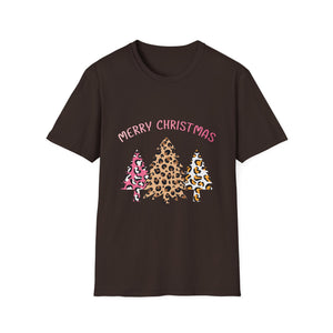 Merry Christmas Leopard Trees T-Shirt