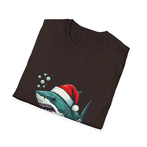 Christmas Shark T-Shirt — Festive Santa Hat Shark Graphic Tee