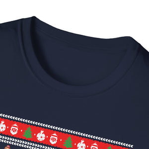 Sock Monkey Christmas Ugly Christmas Sweater Unisex Softstyle T-Shirt