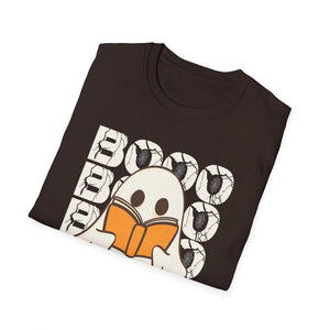 Ghost Reading 'Boo' T-Shirt — Cute Halloween Book Lover Tee