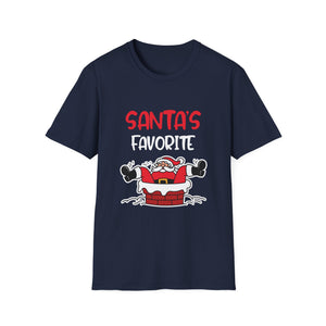 Santa's Favorite T-Shirt — Funny Christmas Tee with Santa in Chimney