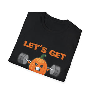 Let_s Get Jacked Gym Weightlifting Halloween Pumpkin Unisex T-Shirt