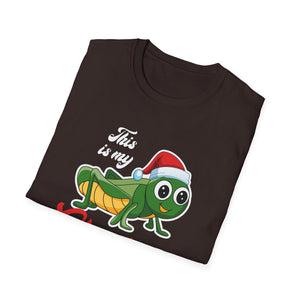 Christmas Pajama Shirt Tee — Cute Grasshopper in Santa Hat Holiday T-Shirt