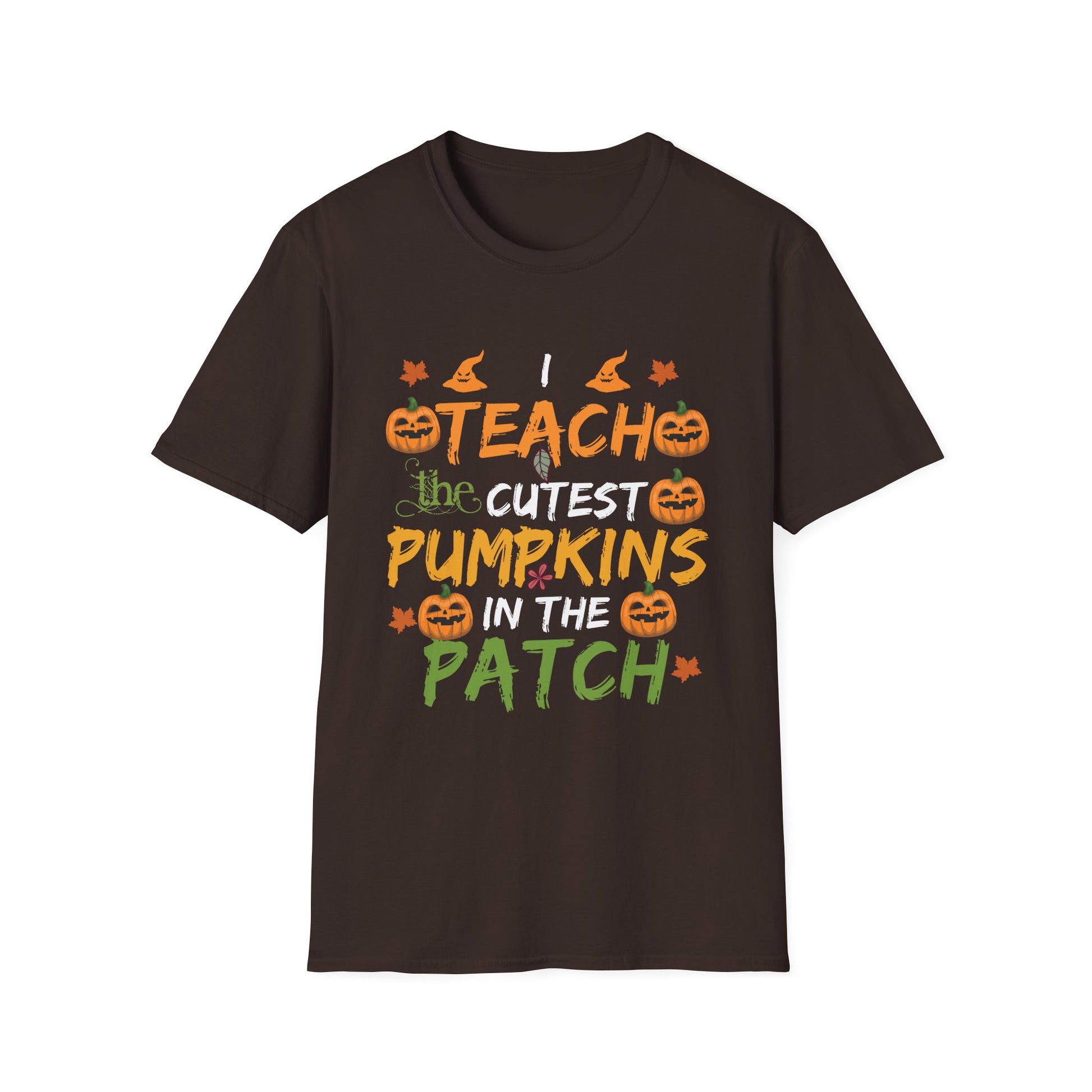 Teacher Halloween T-Shirt – “I Teach the Cutest Pumpkins in the Patch” Fall Tee