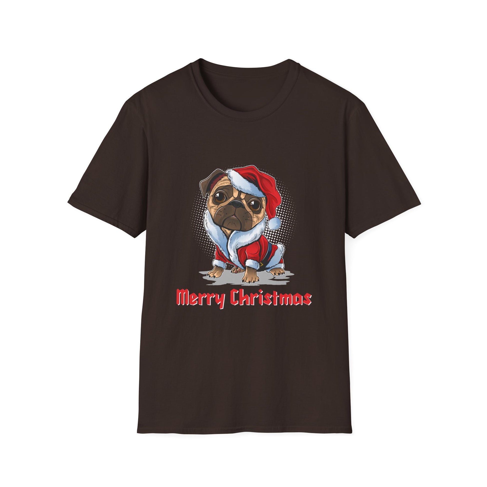 Christmas Pug T-Shirt — Cute Santa Pug "Merry Christmas" Holiday Tee