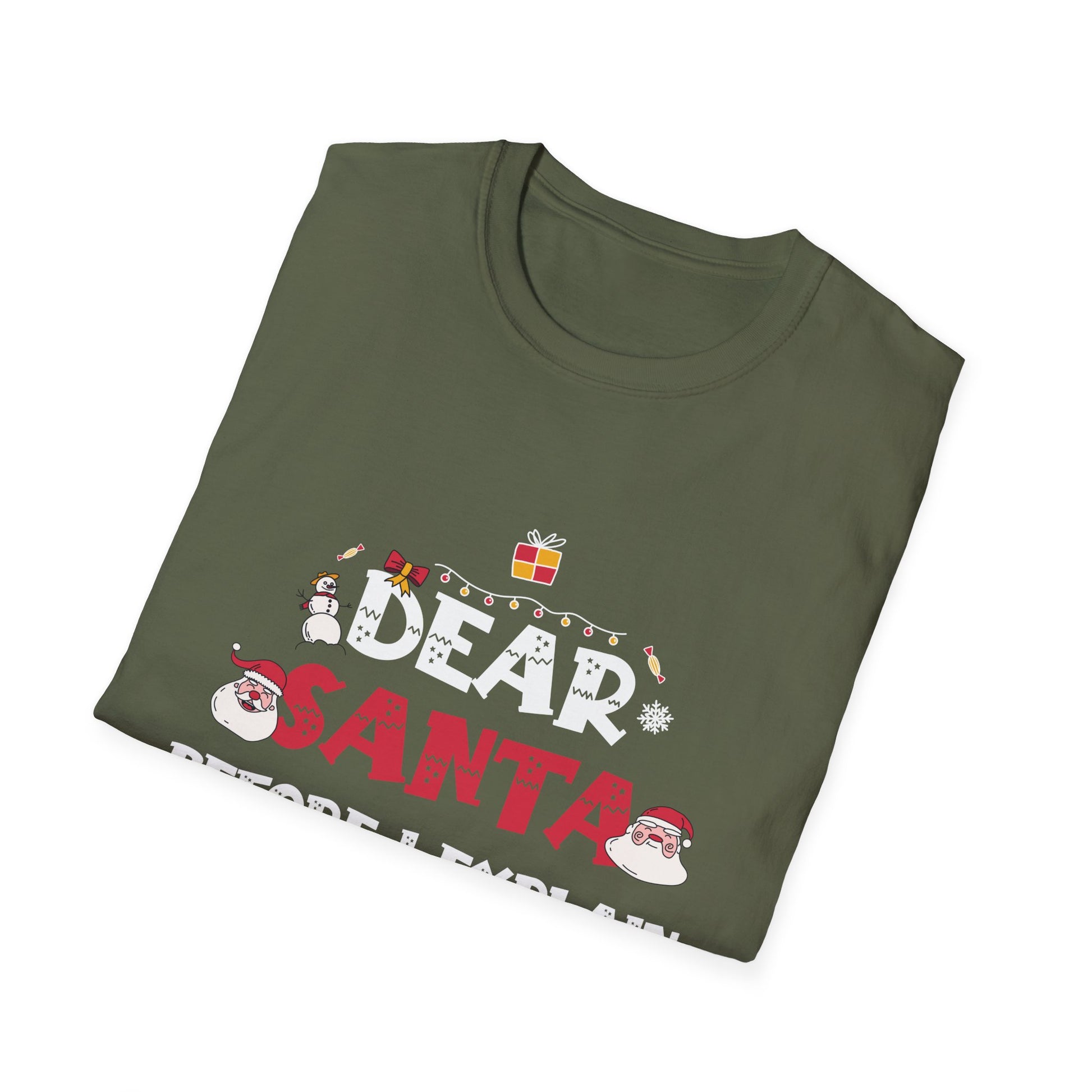 Dear Santa I Can Explain Funny Christmas Shirts Kids Adults T-Shirt