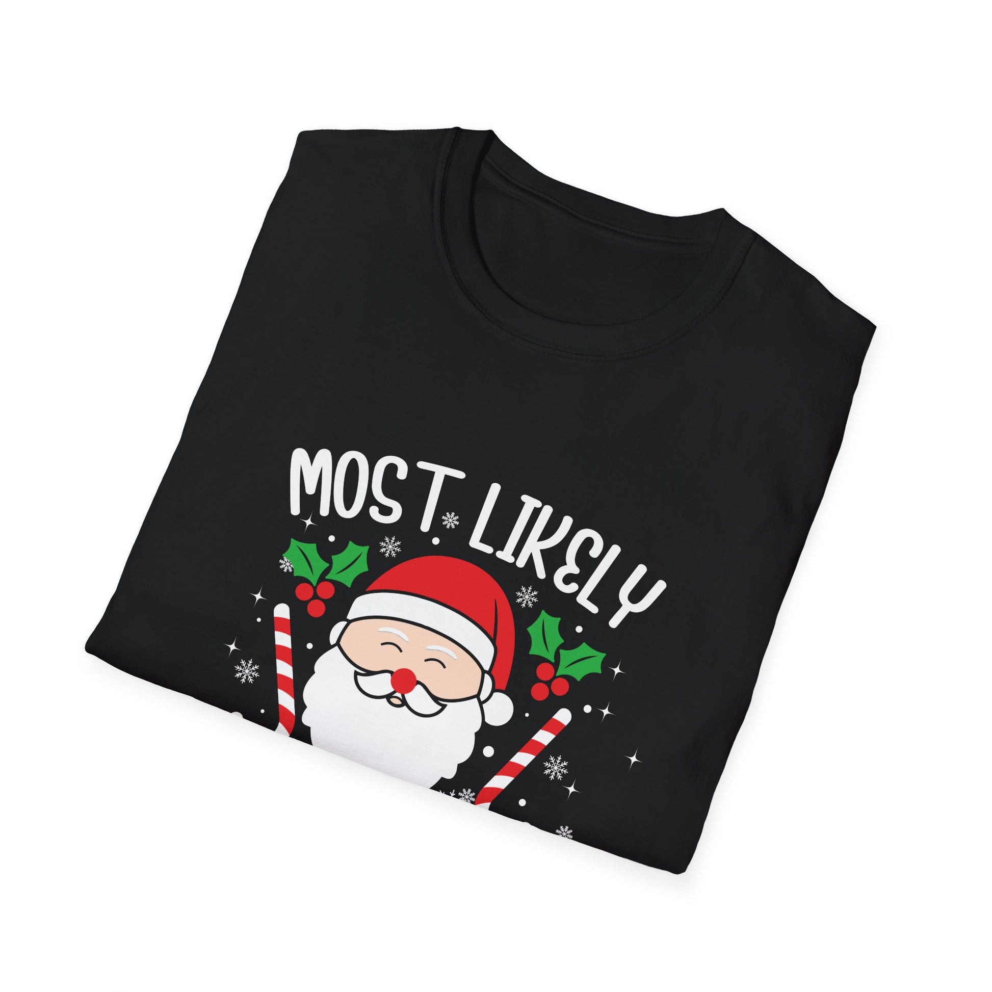 Most Likely To Fart On Santa_s Lap Family Matching Christmas Unisex Softstyle T-Shirt