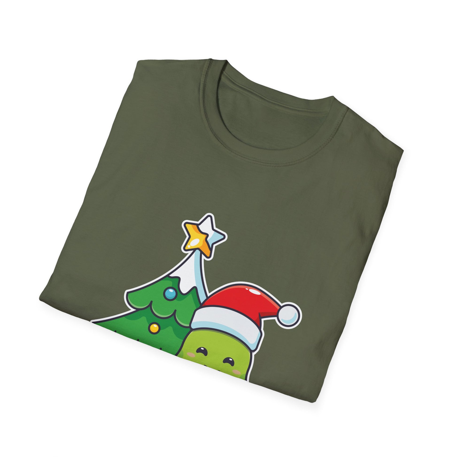 Christmas Avocado T-Shirt — Cute Santa Avocado with Tree & Gifts