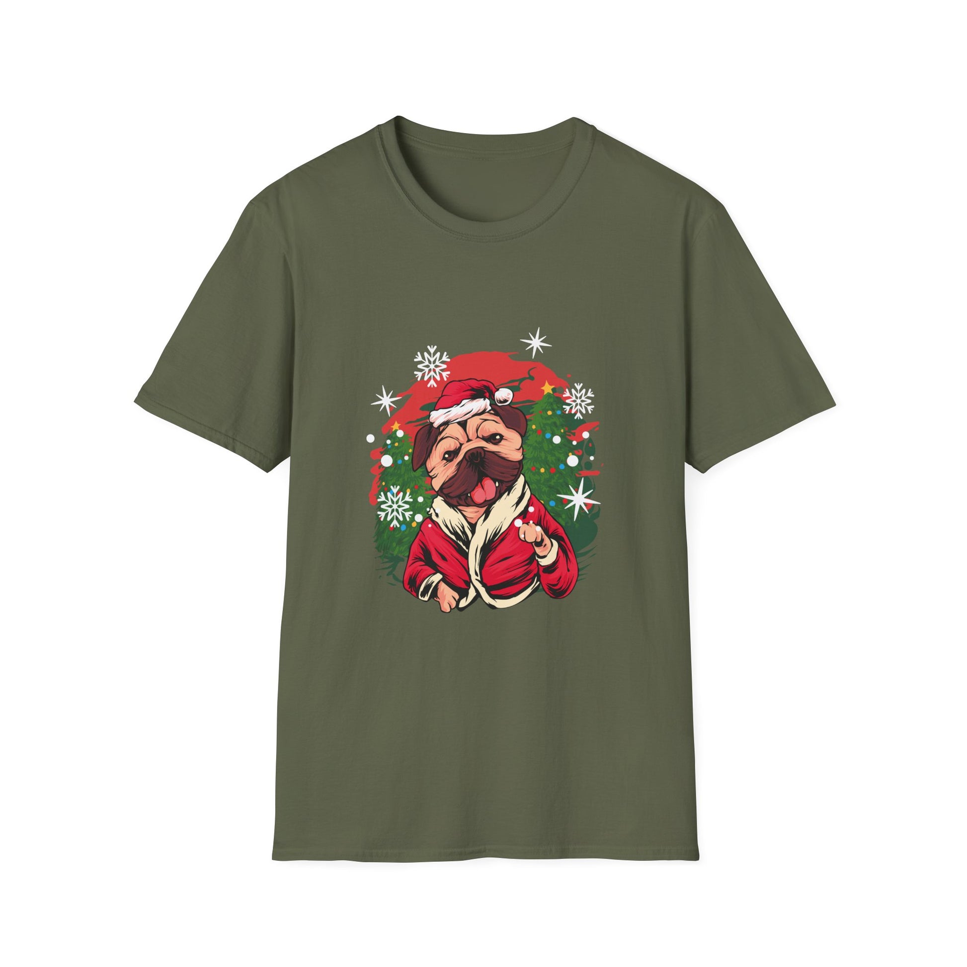 Christmas French Bulldog Outfit Santa Christmas Unisex T-Shirt