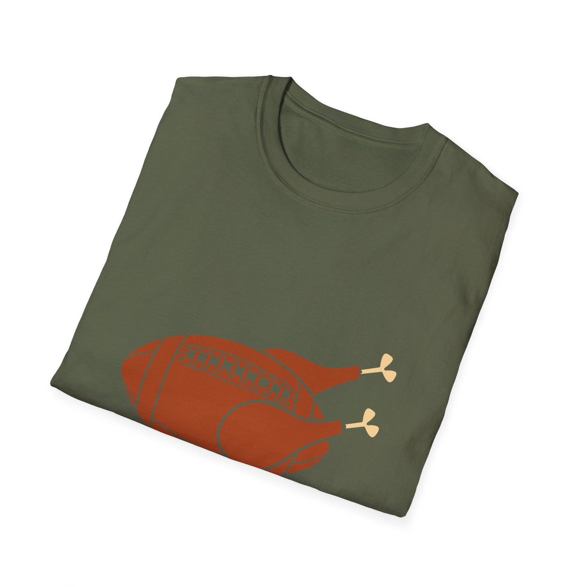Thanksgiving Football Turkey T-Shirt – "Turkey, Football, Nap, Repeat" Holiday Tee