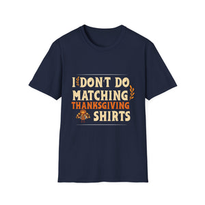 Funny Couple Matching Thanksgiving Outfits _ Gifts Unisex Adults Thanksgiving Couples Matching Shirts Black Small V-Neck  Unisex T-Shirt