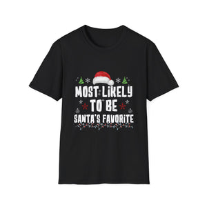 Most Likely To Be Santa_s Favorite Christmas Family Matching T-Shirt
