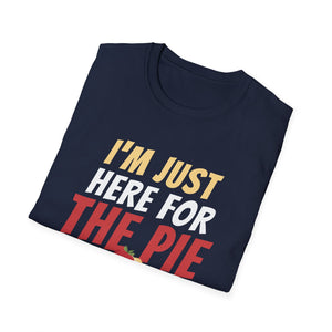 I_m Just Here For The Pie Christmas Pumpkin Funny Turkey Day T-Shirt