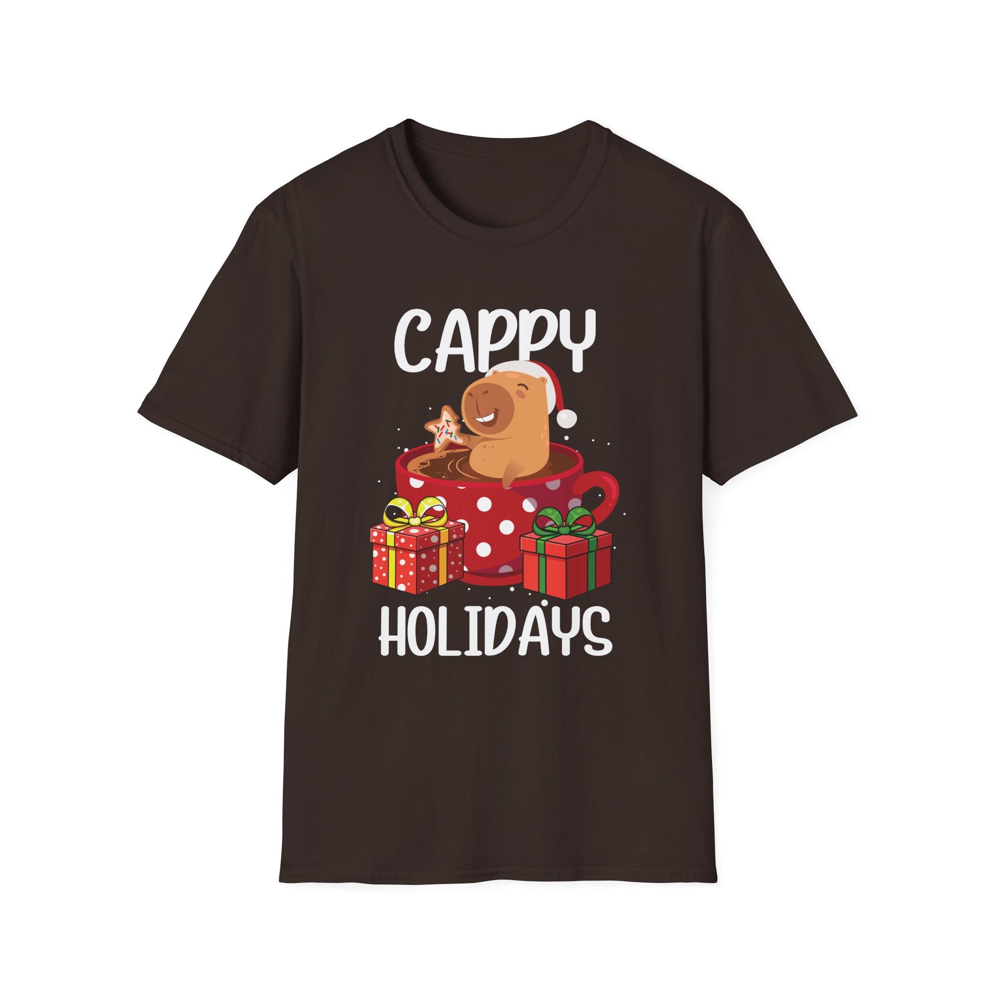 Cappy Holidays Tee — Cute Capybara Christmas T-Shirt