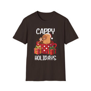 Cappy Holidays Tee — Cute Capybara Christmas T-Shirt