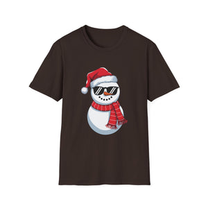 Snowman Santa T-Shirt — Cool Sunglasses Holiday Tee