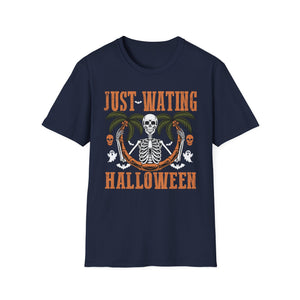 Halloween Skeleton Palm Tree T-Shirt — 