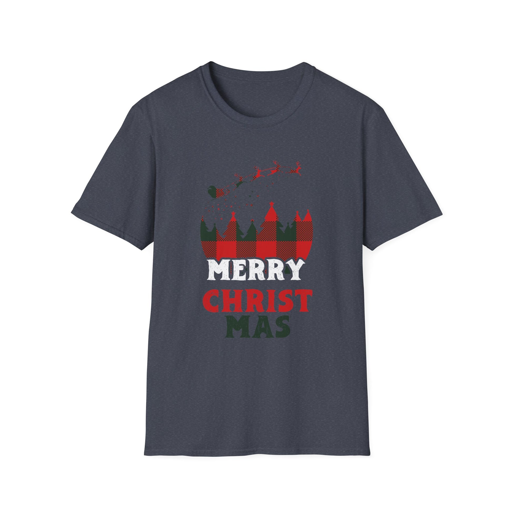 Christmas Shirt_ Buffalo Plaid Merry Christmas Unisex T-Shirt