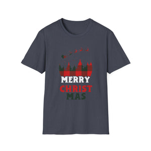 Christmas Shirt_ Buffalo Plaid Merry Christmas Unisex T-Shirt