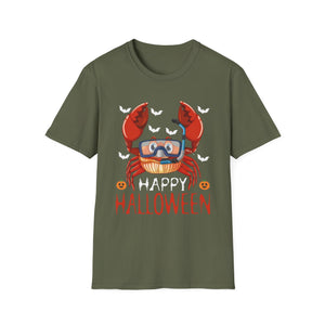 Happy Halloween Boo Spiders Witch Hat Halloween Tee Unisex Softstyle T-Shirt