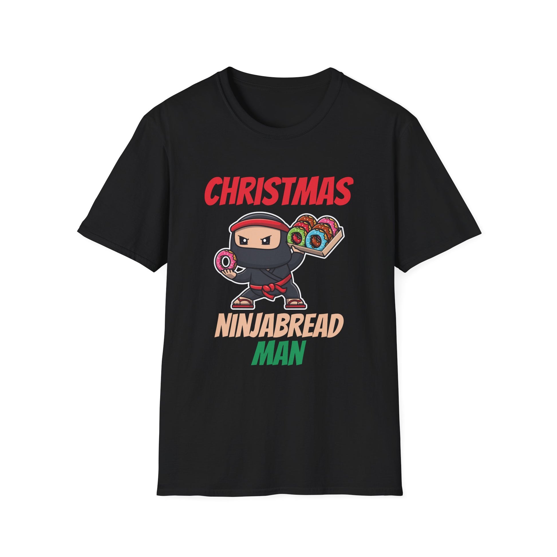 Christmas Ninjabread Man T-Shirt — Cute Ninja Gingerbread Holiday Tee