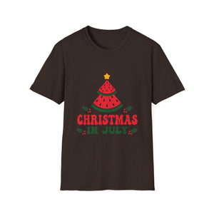 Christmas In July Watermelon Christmas Tree Unisex T-Shirt