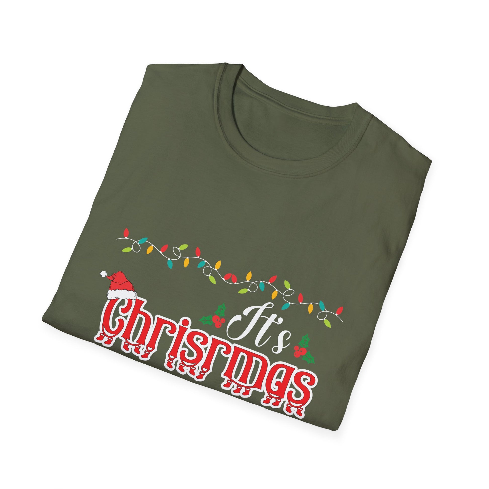 Christmas T-Shirt - "It's Christmas Time to Get Lit" Holiday Light-Up Party Tee