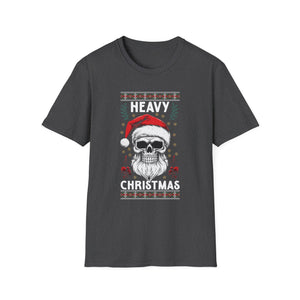 Heavy Christmas Skull T-Shirt — Santa Skull Holiday Metal Tee