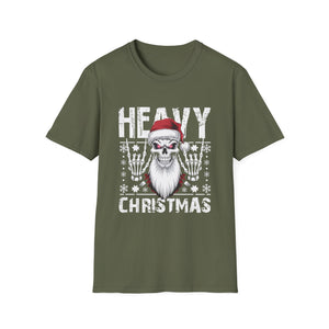 Heavy Christmas Skull Santa T-Shirt