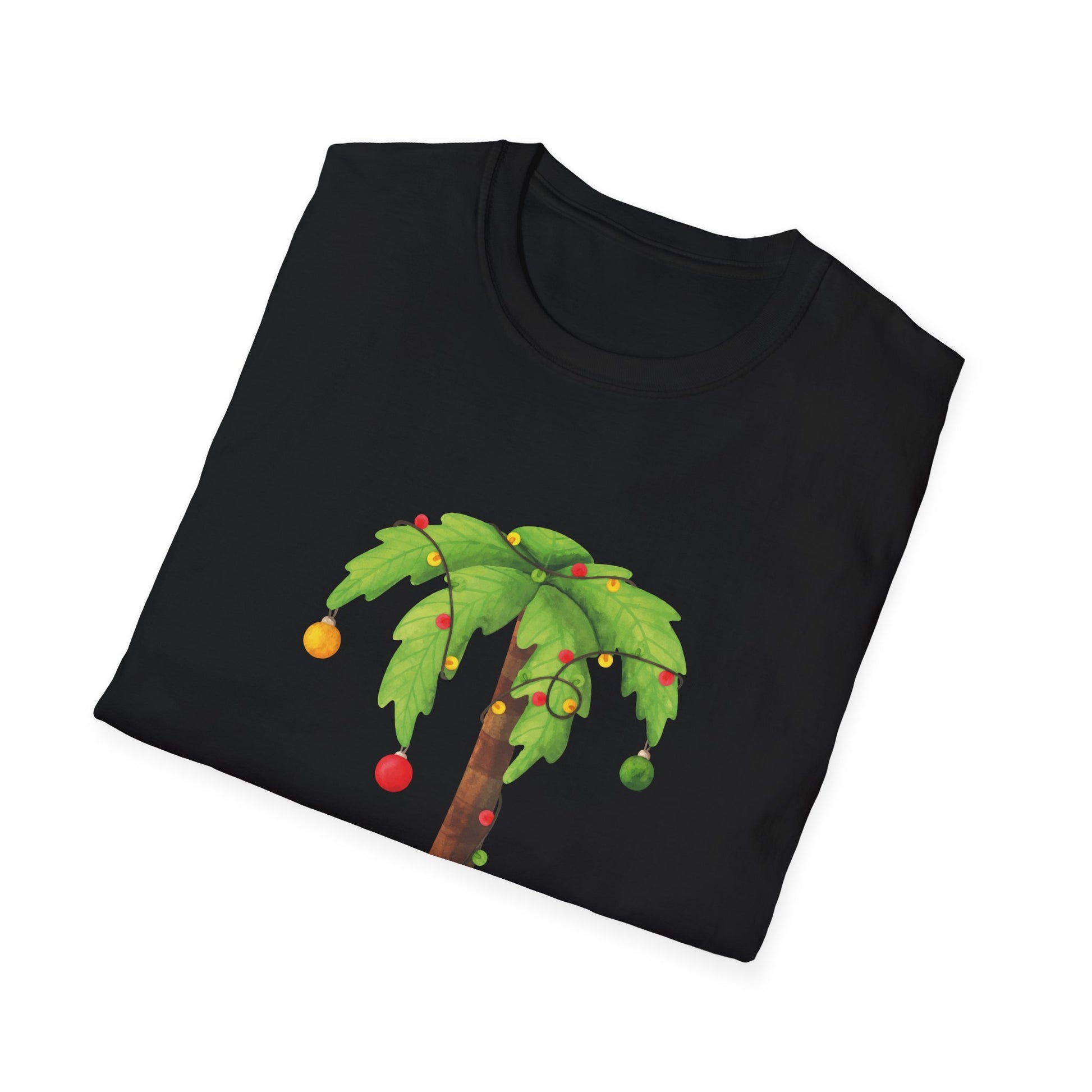 Palm Tree Ornament Graphic Tee — Tropical Holiday Palm Shirt